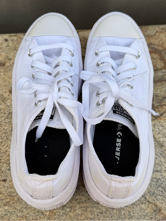 Converse Chuck Taylor All Star Move Canvas Platform Sneakers Shoes - White - Picture 13 of 16